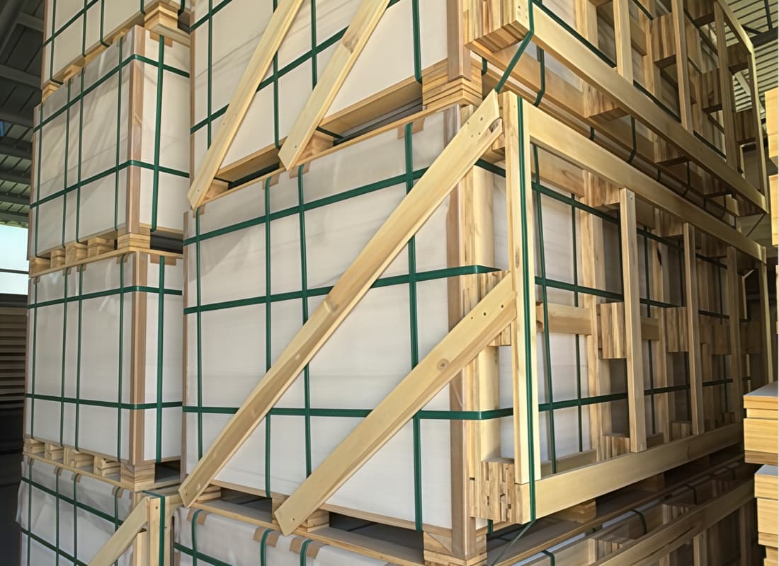 Export protection for moisture-resistant fireproof ceiling MgO board Export packing protection for Moisture-Resistant MgO Board for fireproof ceiling corners, edges, surfaces and moisture-sensitive interfaces