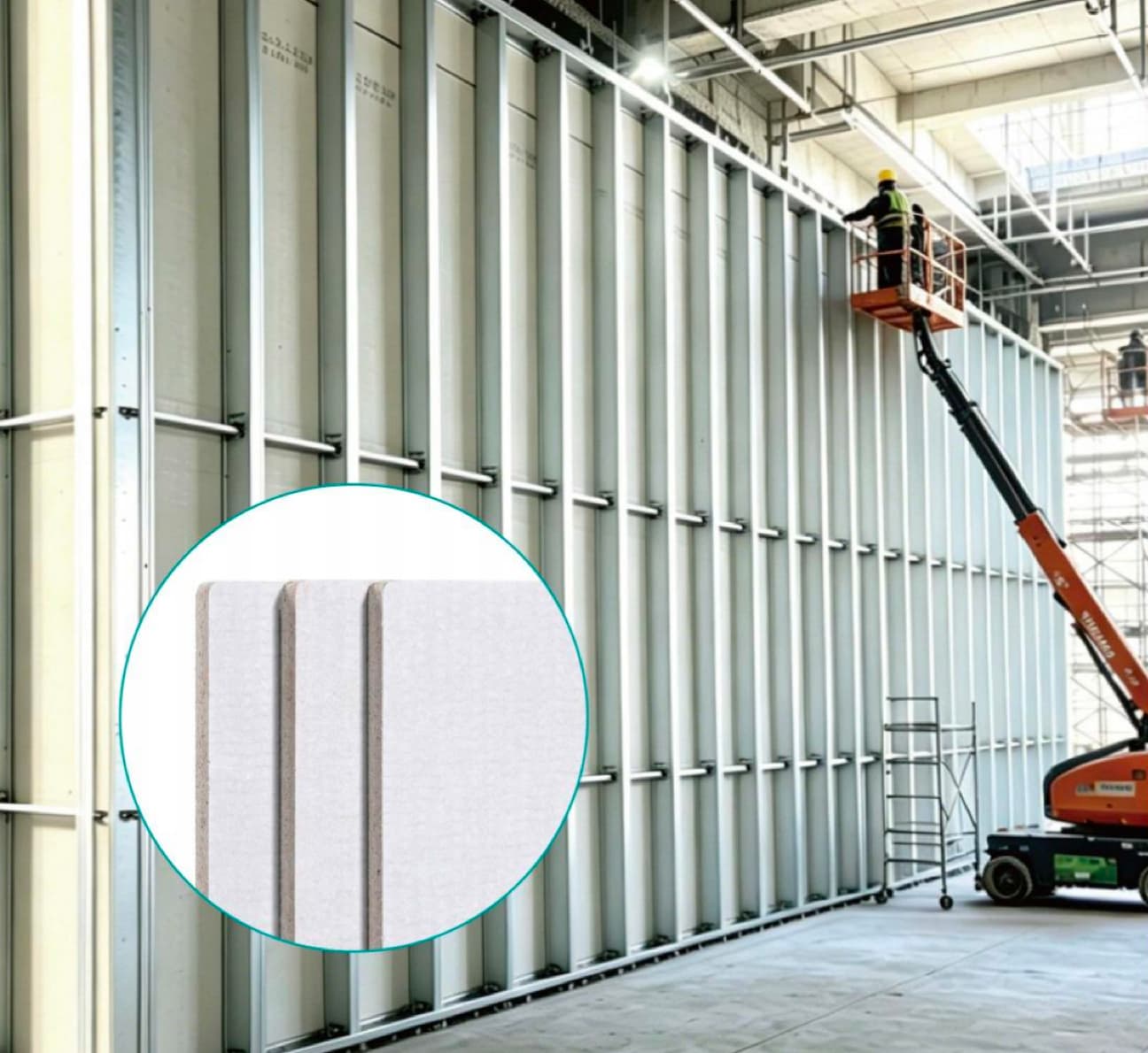 Chloride-Free Sulfate MgO Board for Partition Lining used in interior partitions of commercial and modular buildings